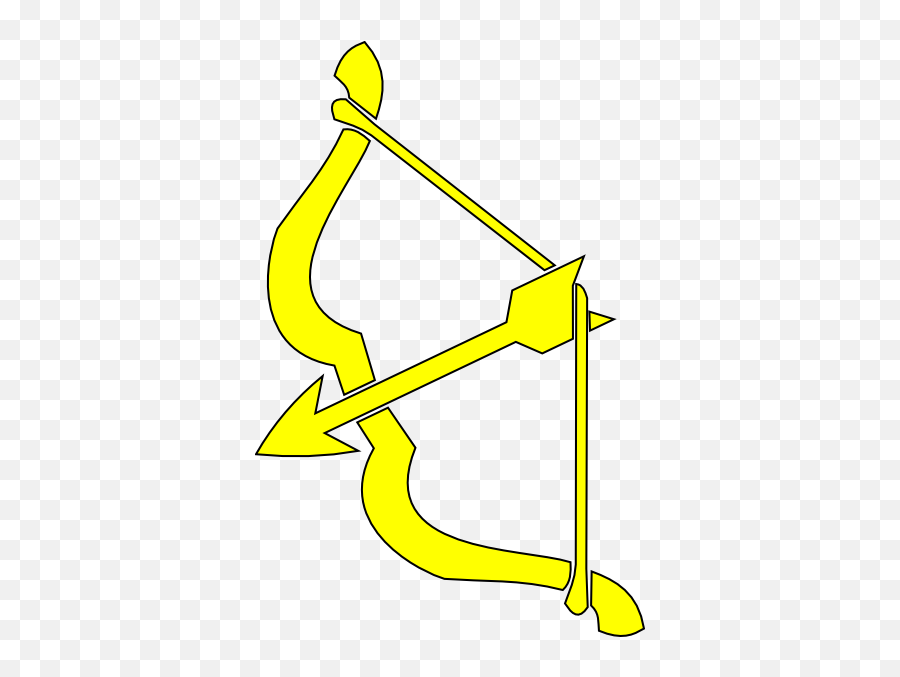 Yellow Bow N Arrow Clip Art - Bow N Arrow Png,Bow And Arrow Logo