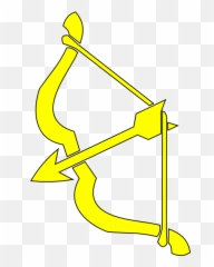 Yellow Bow N Arrow Clip Art - png
