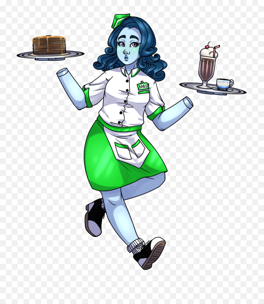 B 50u0027s Waitress By Leticrisarts - 50s Waitress Art Png,Waitress Png