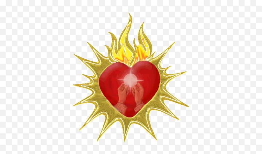 Two Hearts Of Jesus And Mary Clipart Felicitaciones De - Flame Png,World Trade Center Orthodox Icon