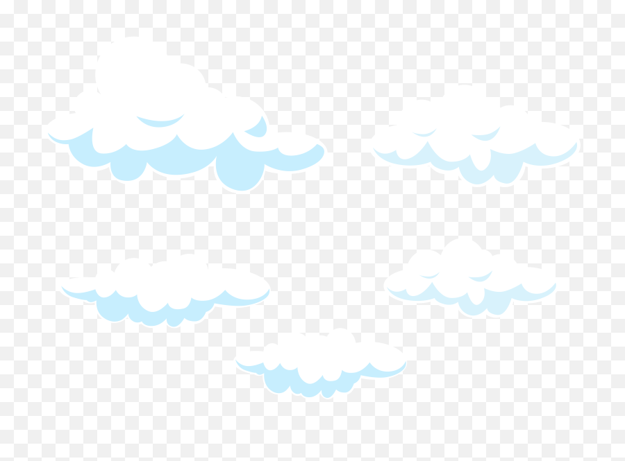 Cartoon Clouds Set Transparent Png Clip - Clip Art,Cartoon Cloud Transparent