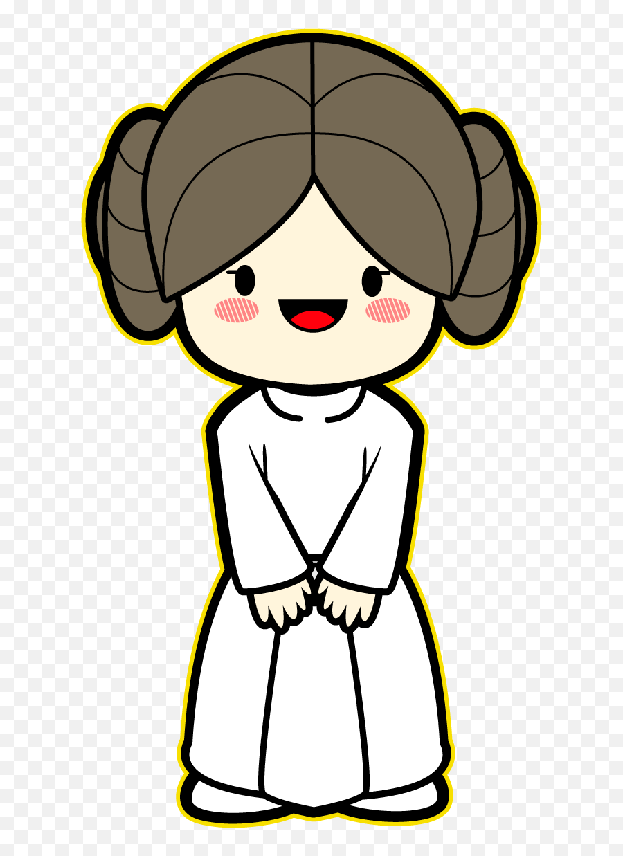 Kawaii Face Png - Kawaii Star Wars Dibujos,Princess Leia Icon