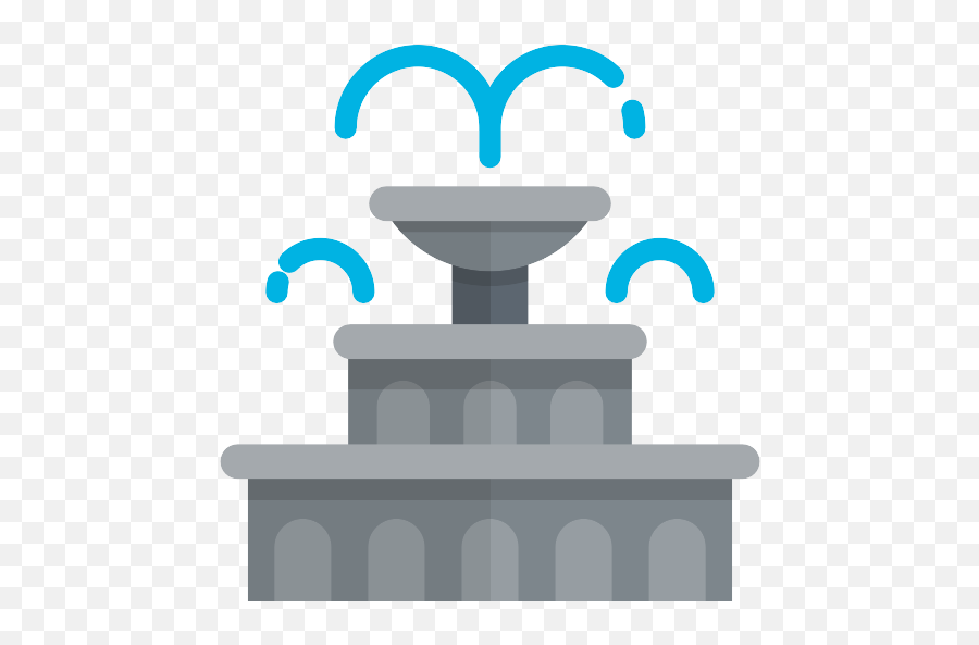 Fountain Png Icon - Water Fountain Vector Flat,Fountain Png