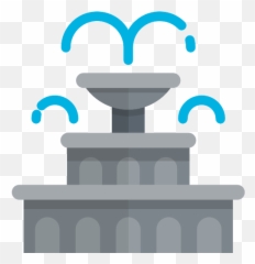 Fountain Png Icon - Water Vector Flat