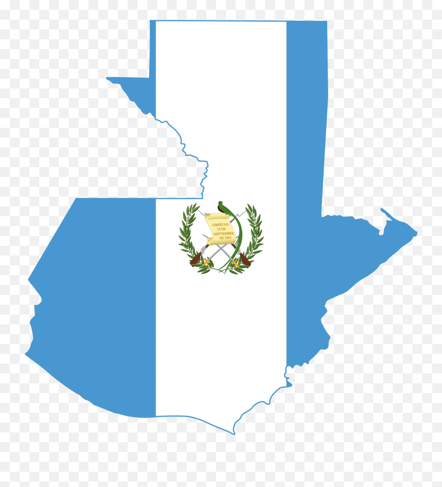 Flag Map Of Guatemala - Guatemala Map With Flag Png,Guatemala Flag Png