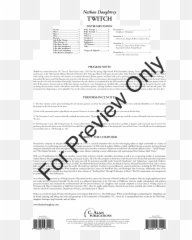 Twitch By Nathan Daughtry Jw Pepper Sheet Music - Document png