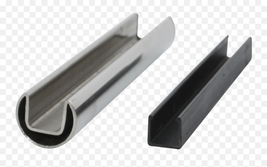Slot Handrial Applied To Glass Railing - Riel En Forma De U Png,Railing Png