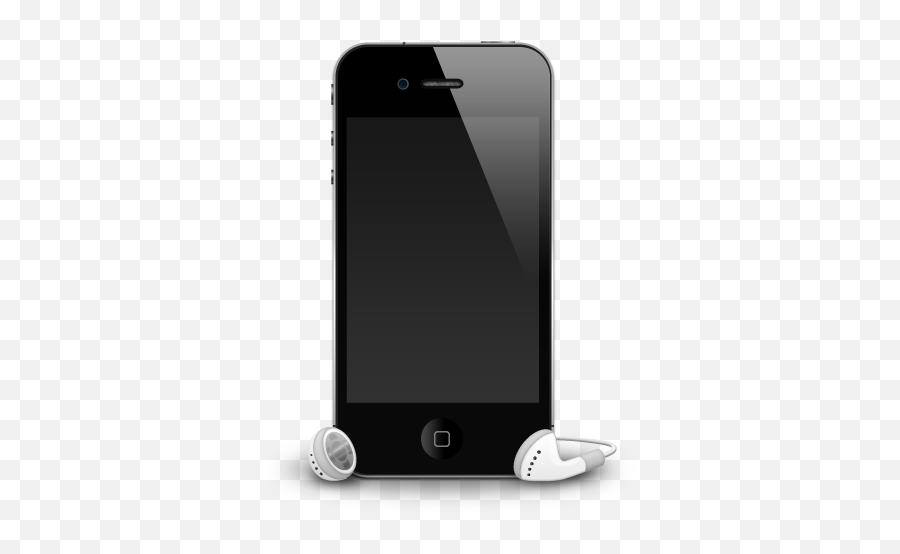Headphones Iphone Mobile Samrtphone Icon - Iphone 4 With Headphones Png,Apple Headphones Png