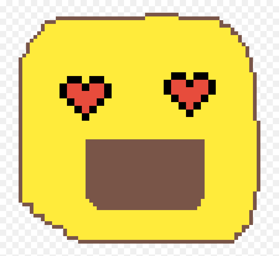 Pixilart - Heart Eye Emoji By Anonymous Smiley Png,Heart Eye Emoji Png