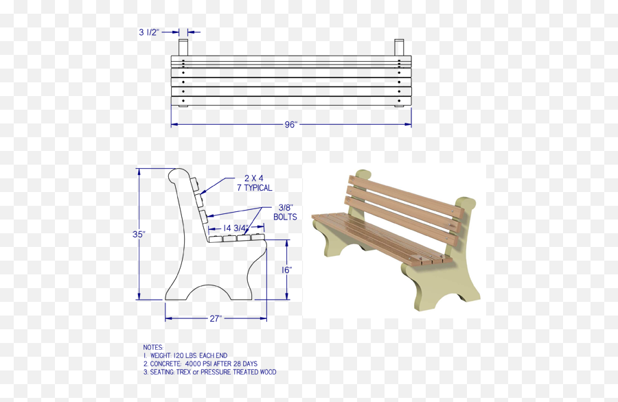 Genest Precast Park Bench - Bench Png,Park Bench Png