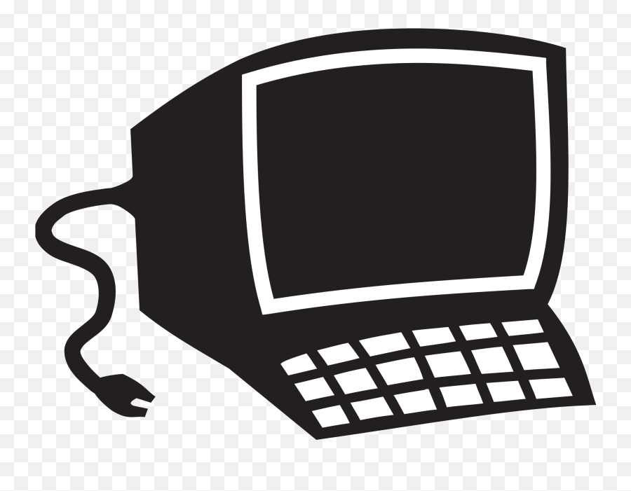 Computer - Openclipart Png,Desktop Computer Icon Black And White