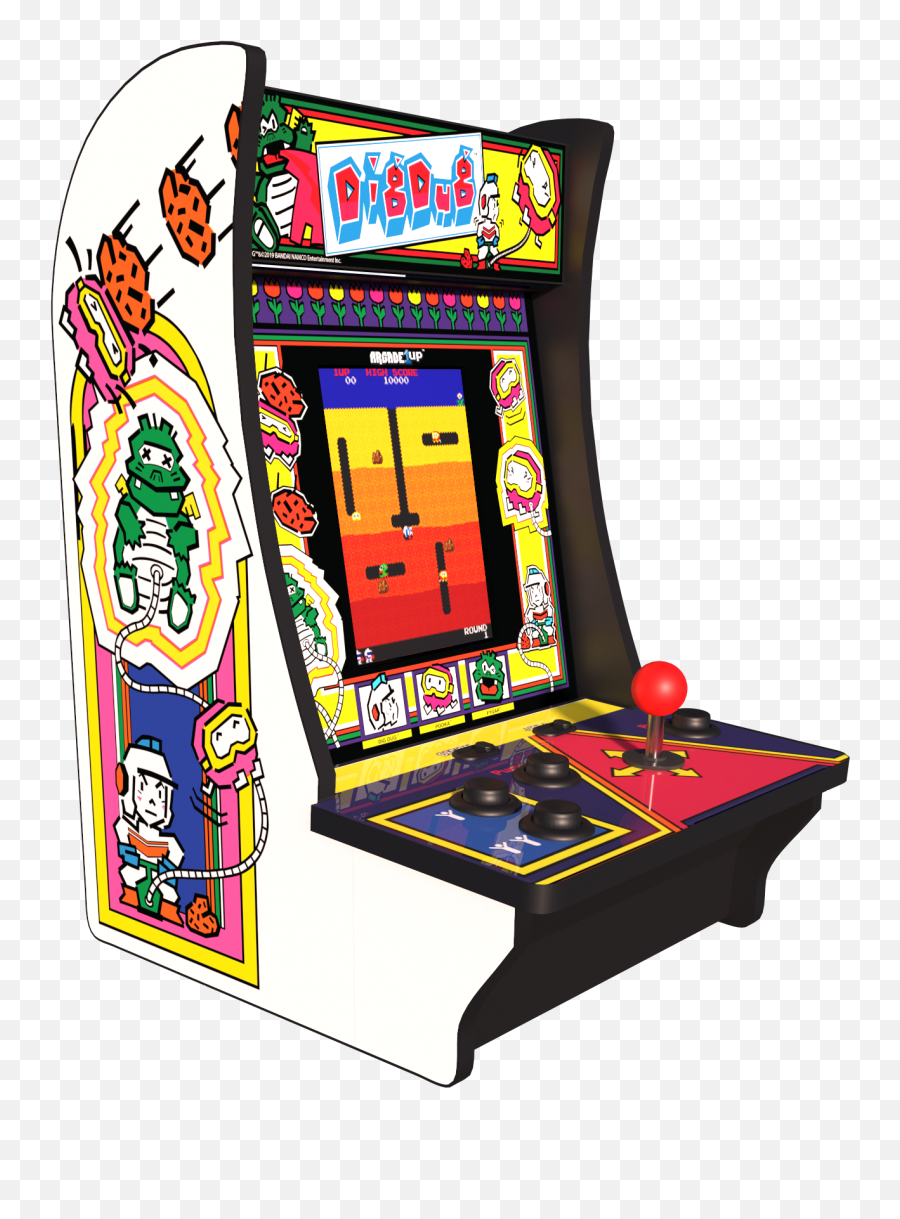 Dig Dug U0026 2 Counter Arcade Arcade1up - Walmartcom Dig Dug Arcade Png,Dig Dug Png