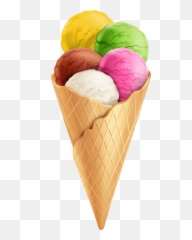 Ice Cream Cone Chocolate - Transparent Background png