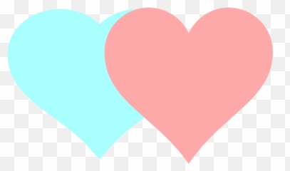 Download Joined Hearts Pink And Blue Clipart For Your App - Heart Png,Blue Heart Png