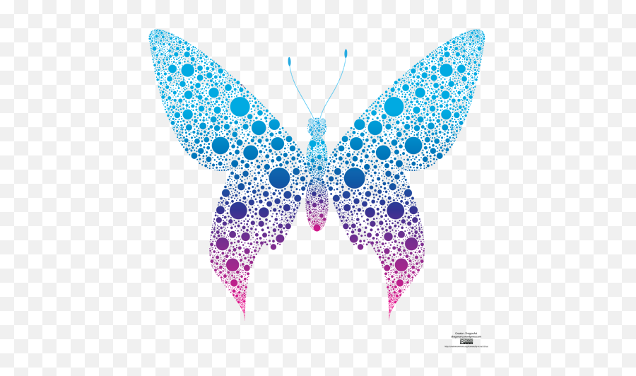 Dotted Butterfly Vector - Dotted Butterfly Png,Butterfly Vector Png