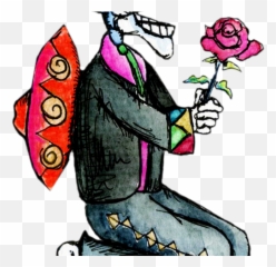Day Of The Dead Clipart Skeleton - Dia De Muertos Ilustracion Png,Dead Rose Png
