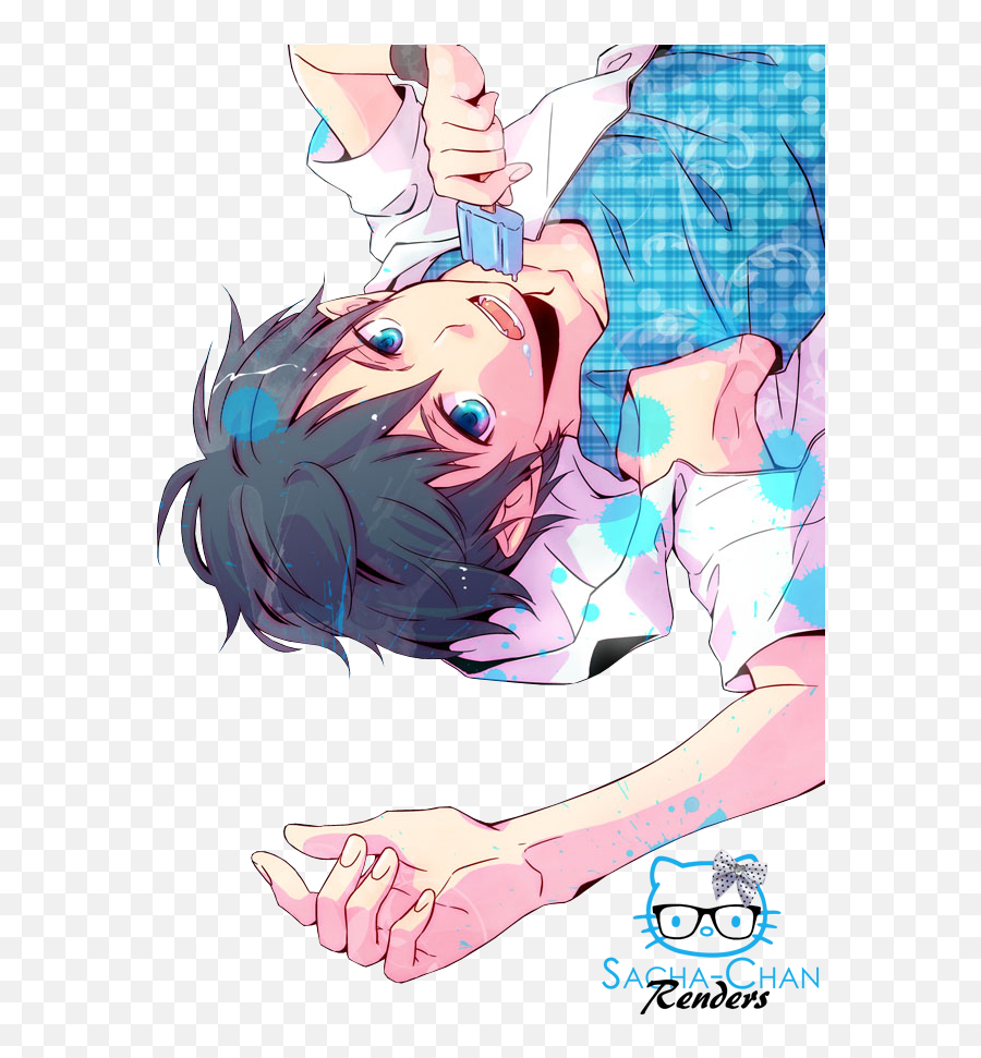 Render Ao No Exorcist Rin Okumura Glace Blue Garçon Bleu - Ao No Exorcist Ice Cream Png,Rin Okumura Png