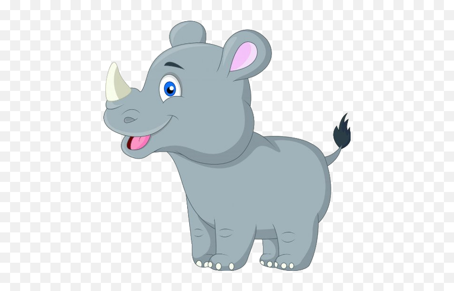 Rhinoceros - Baby Rhinoceros Cartoon Png,Rhino Transparent Background