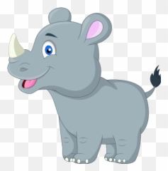 Rhinoceros - Baby Cartoon png