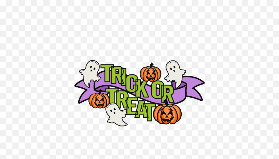 Trick Or Treat Svg Cuts Scrapbook Cut File Cute Clipart - Clip Art Png,Trick Or Treat Png