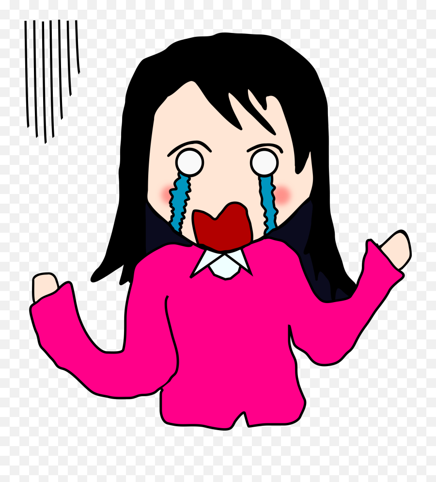 Asian Clipart Sad - Asian Girl Crying Clipart Png Download Png Girl Sad Cartoon,Asian Girl Png