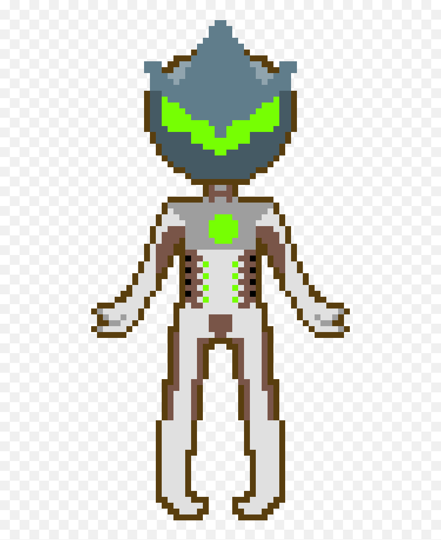Genji From Overwatch Clipart - Full Size Clipart 2960085 Grid Minecraft Pixel Art Png,Overwatch Mercy Png