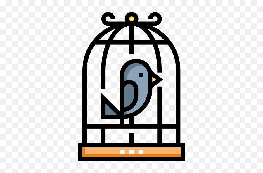 Bird Cage - Free Animals Icons Bird In A Cage Icon Png,Bird Cage Png