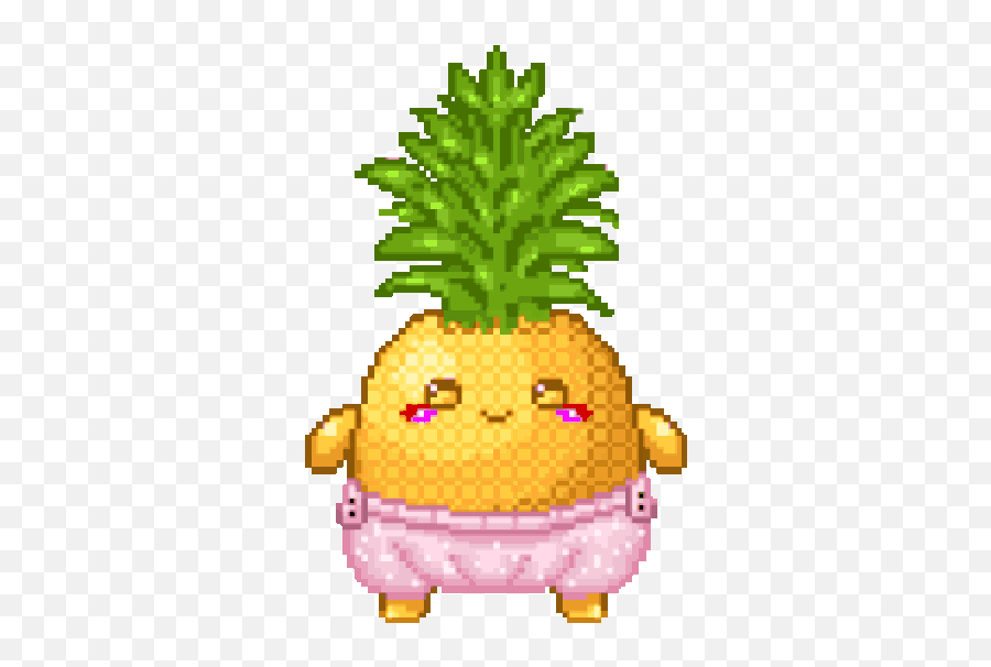 Report Abuse - Pineapple Cute And Kawaii 347x525 Png Pixel Art Ananas Cool,Pineapple Cartoon Png