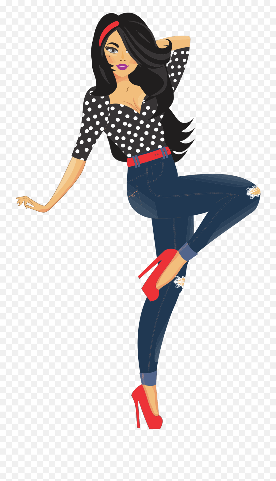 Female Clipart Fashion Model - Fashion Girl Clip Art Png,Fashion Model Png