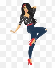 Female Clipart Fashion Model - Fashion Girl Clip Art Png,Fashion Model Png