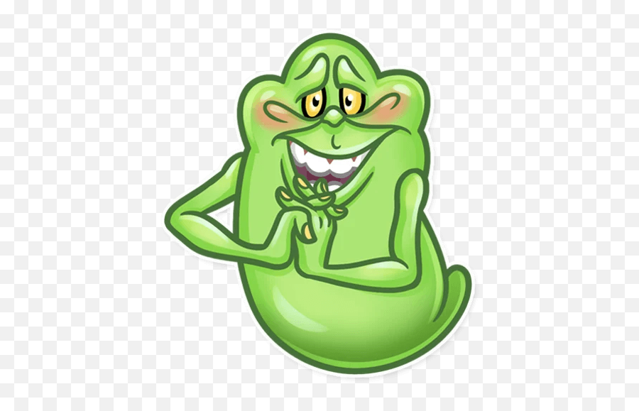 Slimer - Telegram Sticker Cartoon Png,Slimer Png