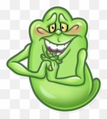 Slimer - Telegram Sticker Cartoon Png,Slimer Png