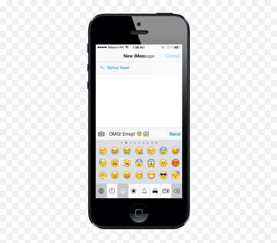 How To Enable Emoji Keyboard In Ios 7 Redmond Pie - Gif Keyboard Screenshots Png,Iphone Keyboard Png