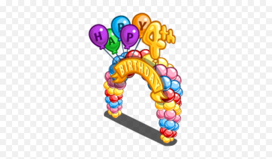 4th Birthday Banner Arch Farmville Wiki Fandom - Balloon Png,Birthday Banner Png