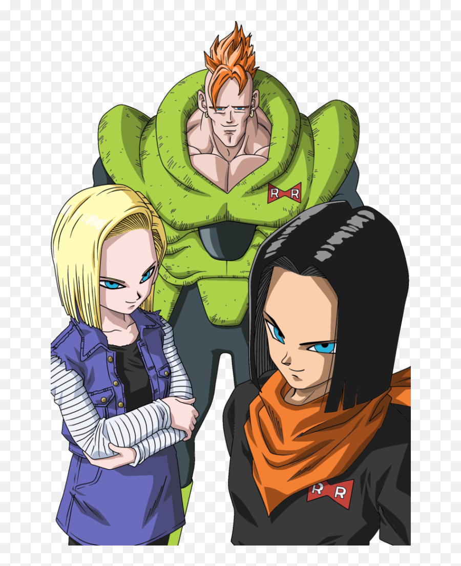 Download Hd Androids 16 17 And 18 Transparent Png Image - Dragon Ball Androids,Android 17 Png