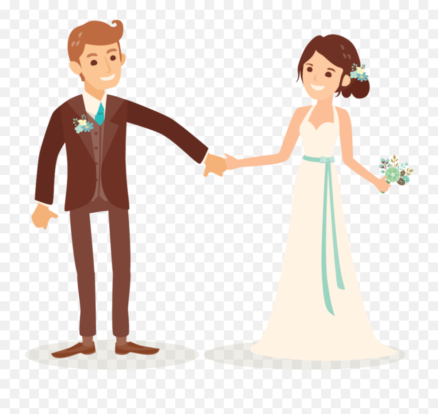 Cartoon Wedding Couple Png Clipart - Clipart Png Wedding Clipart,Wedding Couple Png