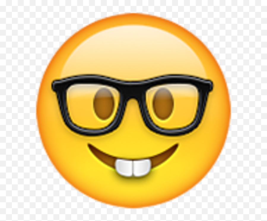 Download Poker Face Emoticon Skype - Nerd Emoji Png,Smileys Png