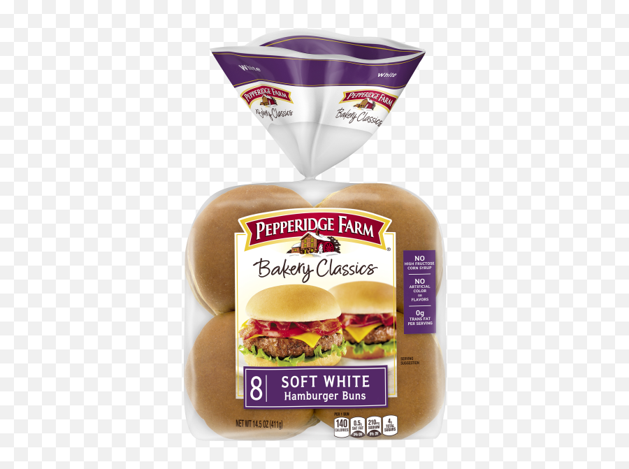 Soft White Hamburger Buns - Pepperidge Farm Pepperidge Farm Hamburger Buns Png,Burger Bun Png