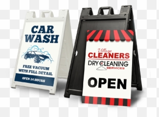 Custom A - Frame Sidewalk Sandwich Board Signs AlphaGraphics Printing png