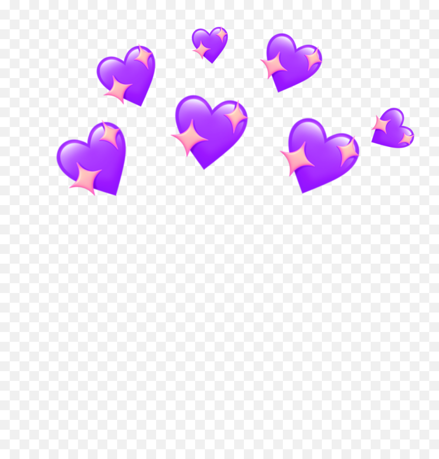 Hearts Crown Heartscrown Pink Tumblr Snapchat Anjo - Heart Emoji Transparent Background Png,Lilac Png