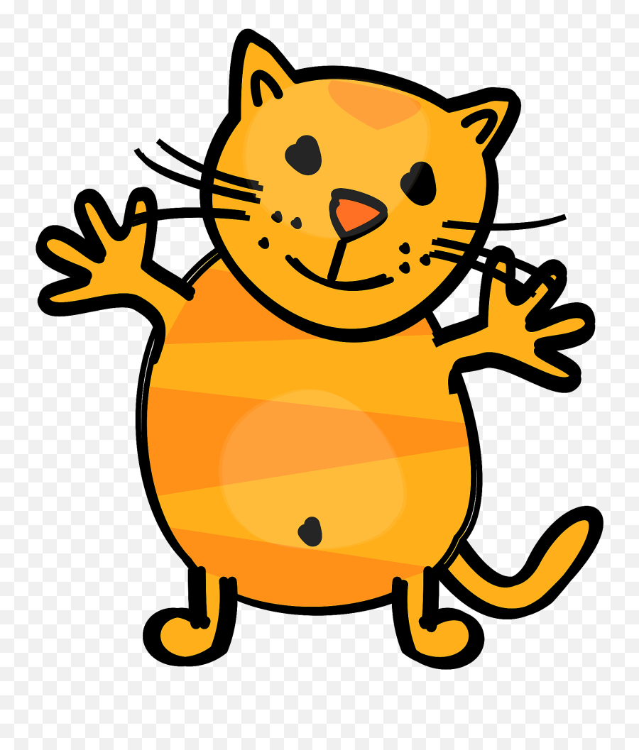 Cute Cat Clipart - Happy Png,Cute Cat Transparent