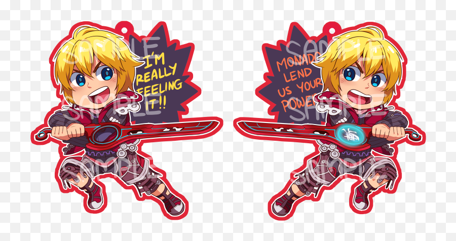 Shulk Acrylic Charm Prototype Is - Fictional Character Png,Shulk Png