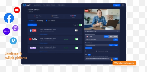 Castr - Stream To Multiple Sites Easily Language png