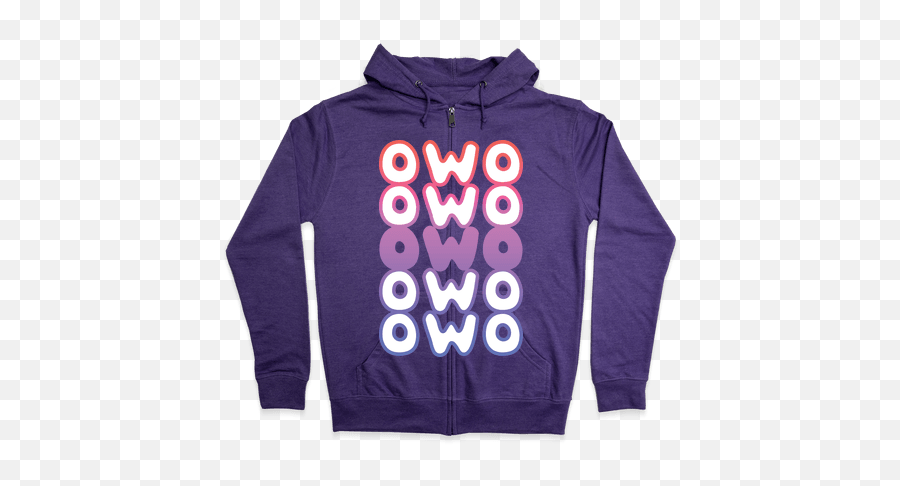Owo Anime Emoticon Face Zip Hoodie - Hoodie Full Size Png Hoodie,Owo Png