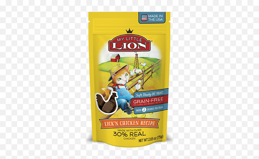 Grain Free Licku0027n Chicken Recipe Cat Treats My Little Lion 529 Oz - Little Lion Premios Png,Cat Lick Icon