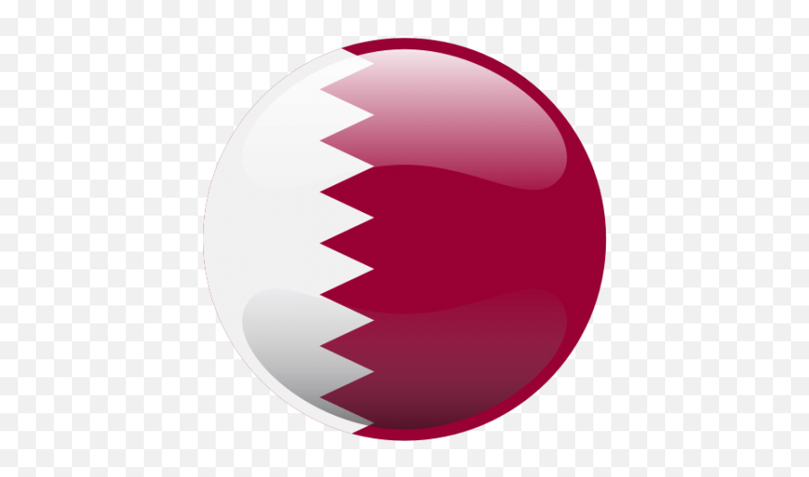 Glossy Qatar Flag Button Icon Citypng - Logo Qatar Flag Round,Glossy Icon