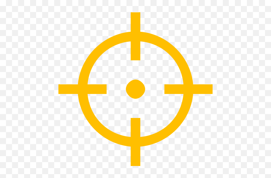 Yellow Target Symbol Png Icon - Sniper Icon,Bullseye Icon Png
