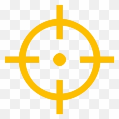 Yellow Target Symbol Png Icon - Sniper Icon
