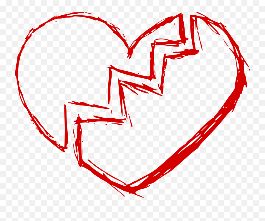 Broken Heart Transparent - Broken Heart Transparent Background Png,Heart Doodle Png