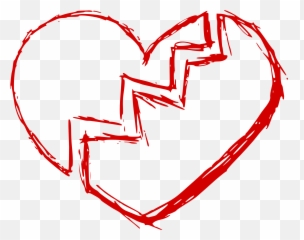 Broken Heart Transparent - Broken Heart Transparent Background Png,Heart Doodle Png